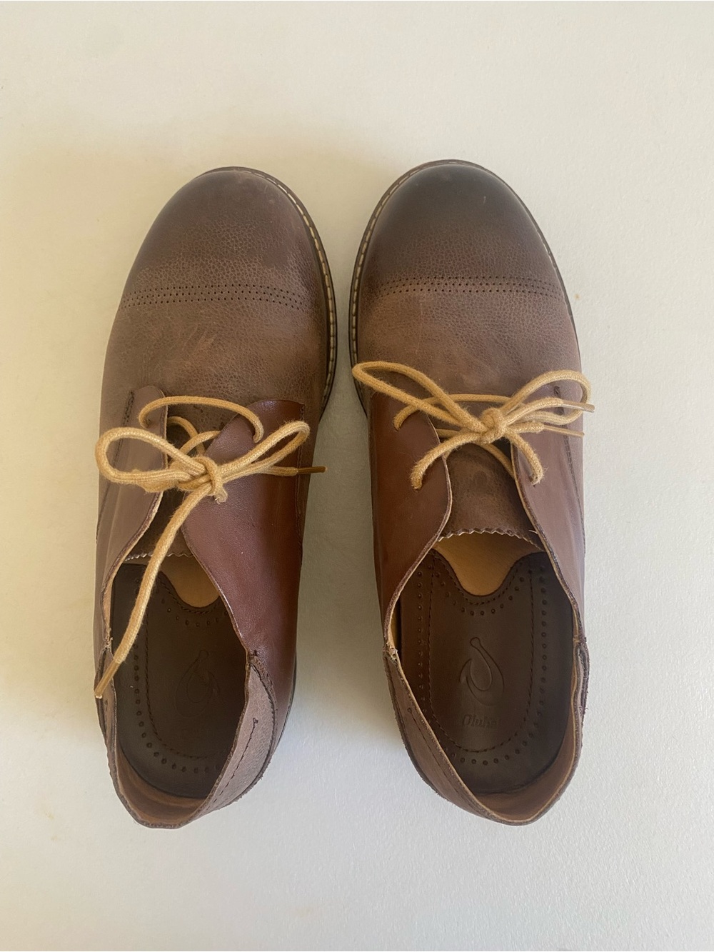 OluKai Men's Brown Leather shoes